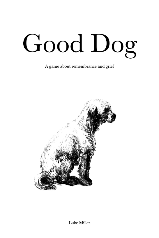 Cover image of the solo journaling game Good Dog