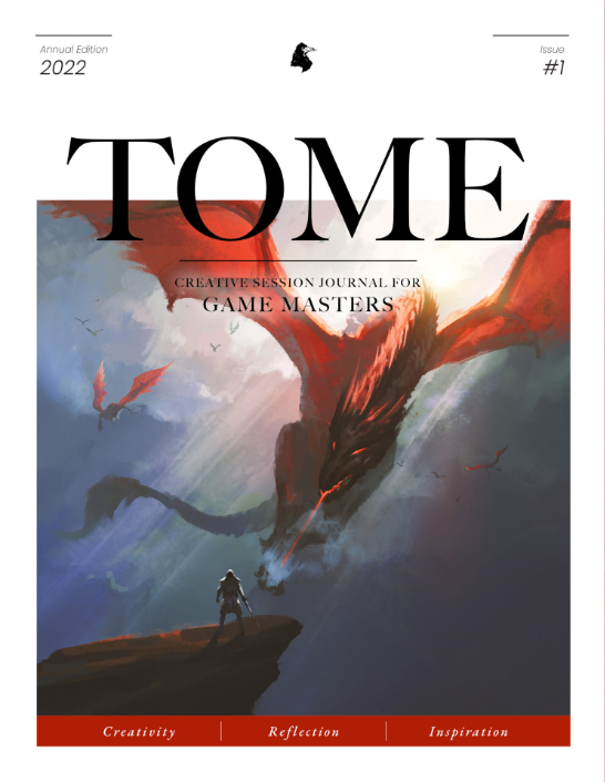 Cover image for Tome, creative session journals for tabletop rpg players and game masters