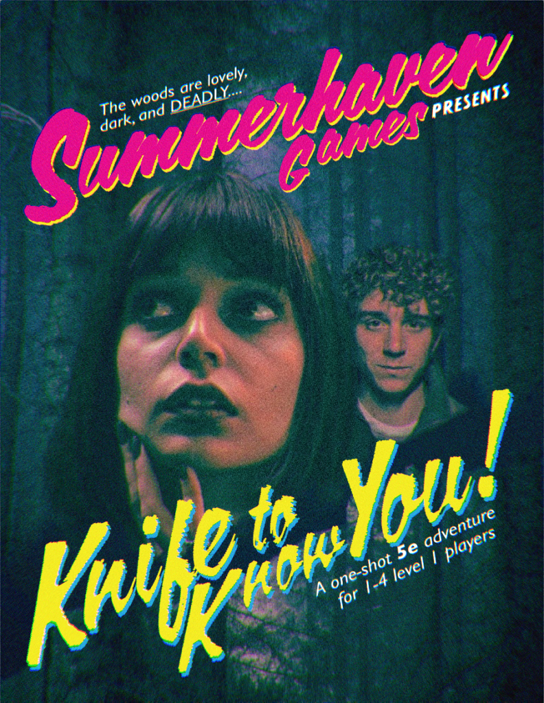 Cover image for the horror D&D adventure "Knife to Know You" by Summerhaven Games